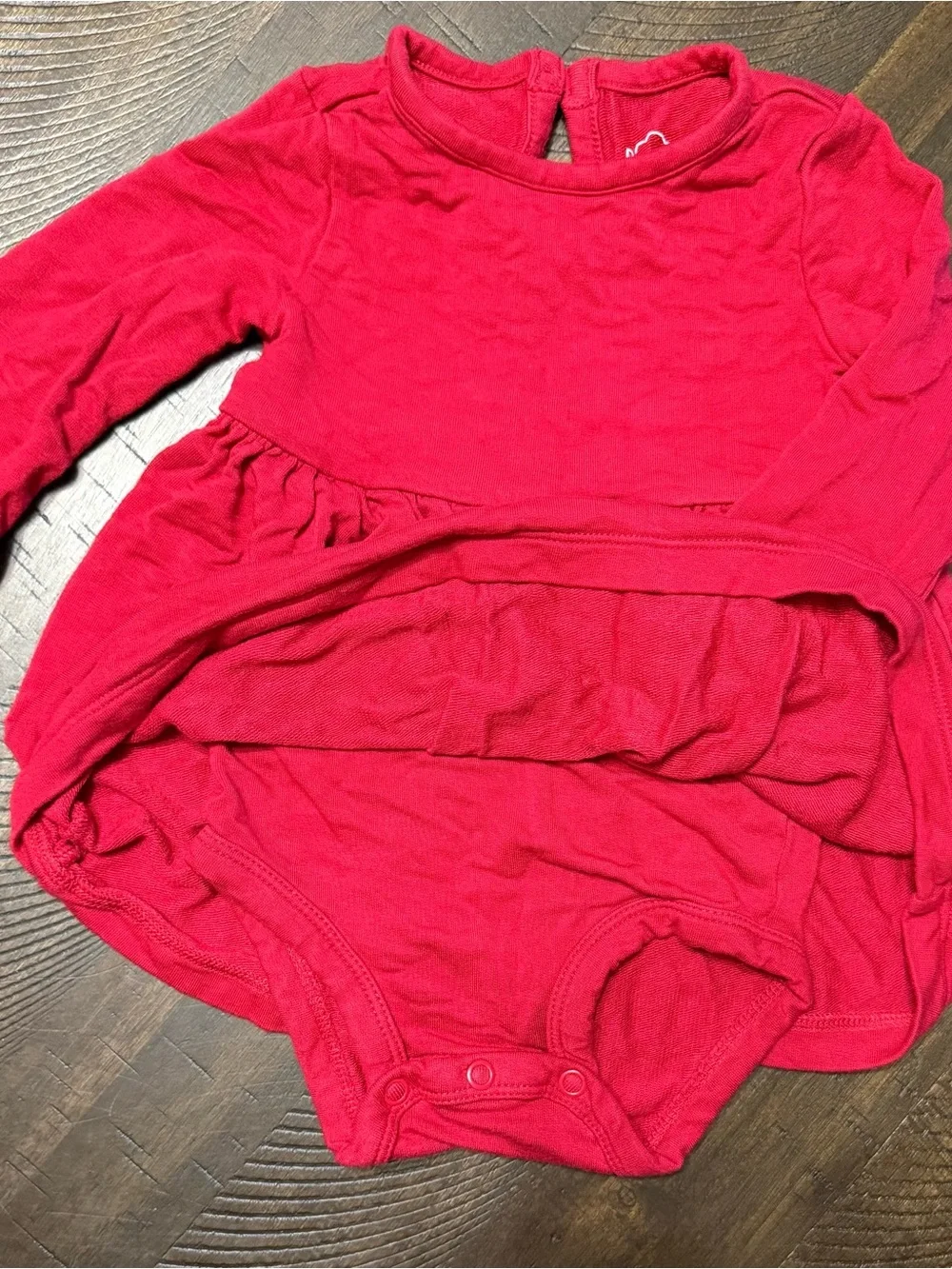 Carter's Bright Red Long Sleeve Knit Dress Top